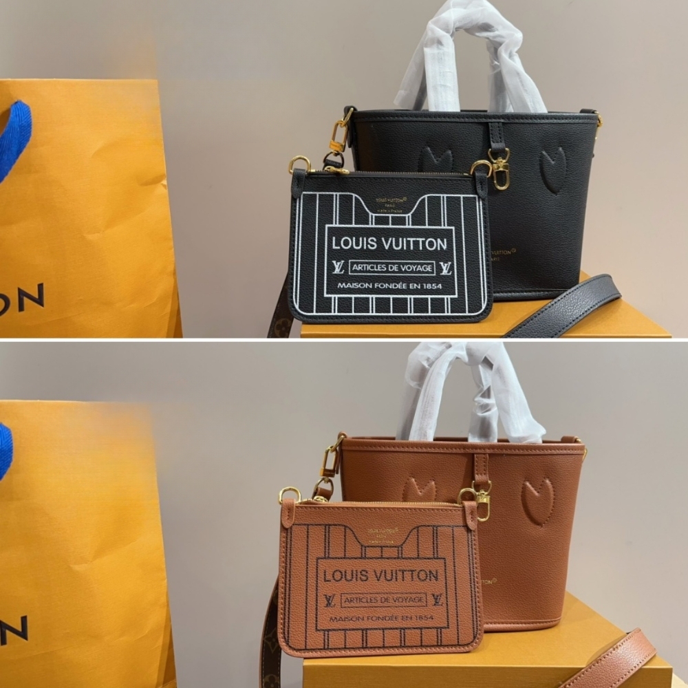 LV NEVERFULL BANDOULIÈRE INSIDE OUT BB MONOGRAM BLACK 19CM