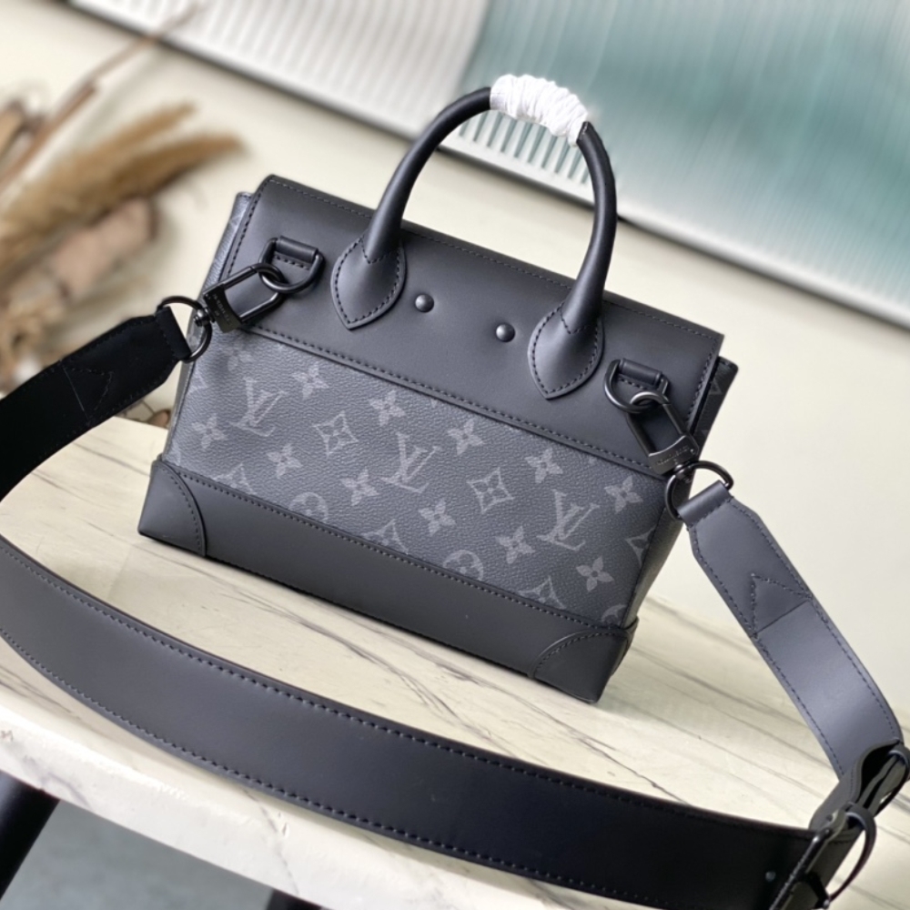 LV STEAMER PM MONOGRAM ECLIPSE CANVAS BLACK 25CM M46953