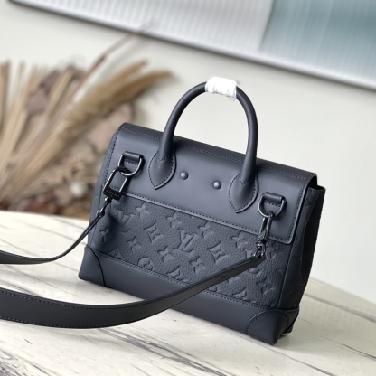 LV STEAMER PM TAURILLON MONOGRAM BLACK 25CM M24436