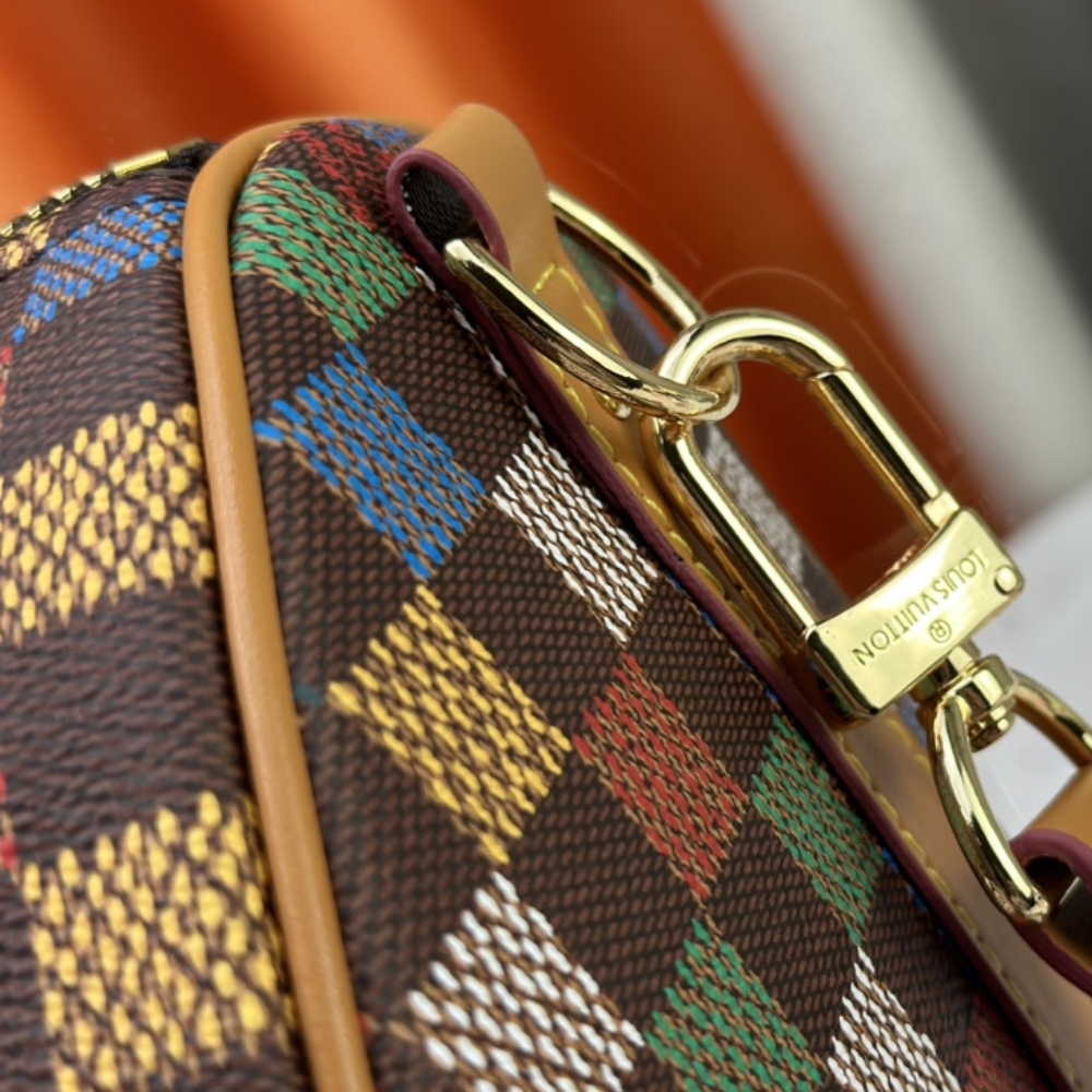 LV KEEPALL BANDOULIÈRE 50 LEATHER TRIM MUTICOLOR 50CM