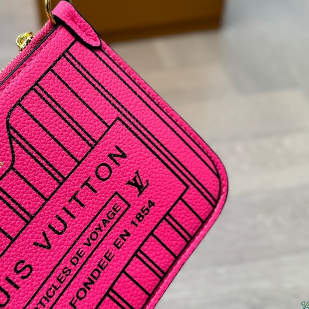 LV  NEVERFULL BANDOULIÈRE INSIDE OUT BB ROSE BROWN 20CM