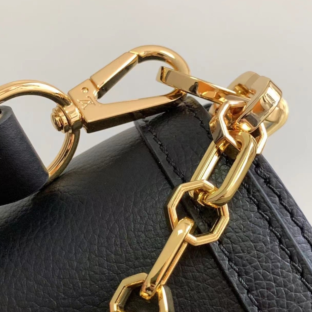 LV DAUPHINE SOFT MM CALFSKIN BLACK 24CM M25209