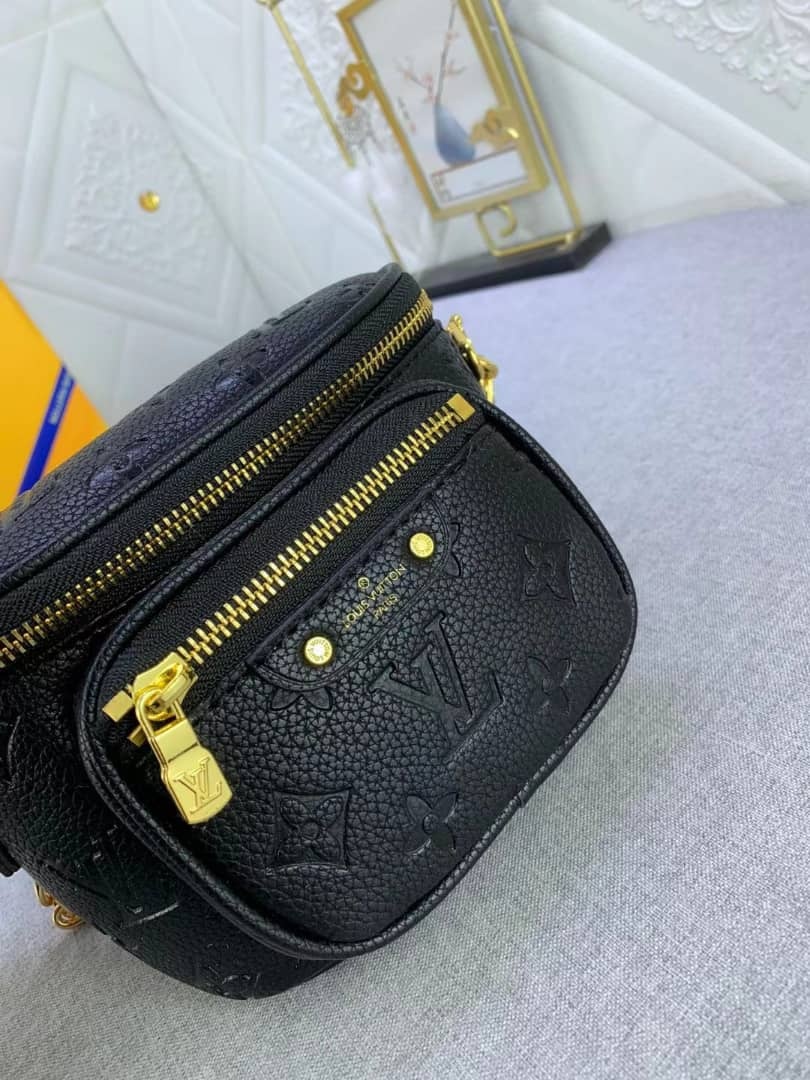 LV MINI BUMBAG BLACK MONOGRAM EMPREINTE 17CM M46917