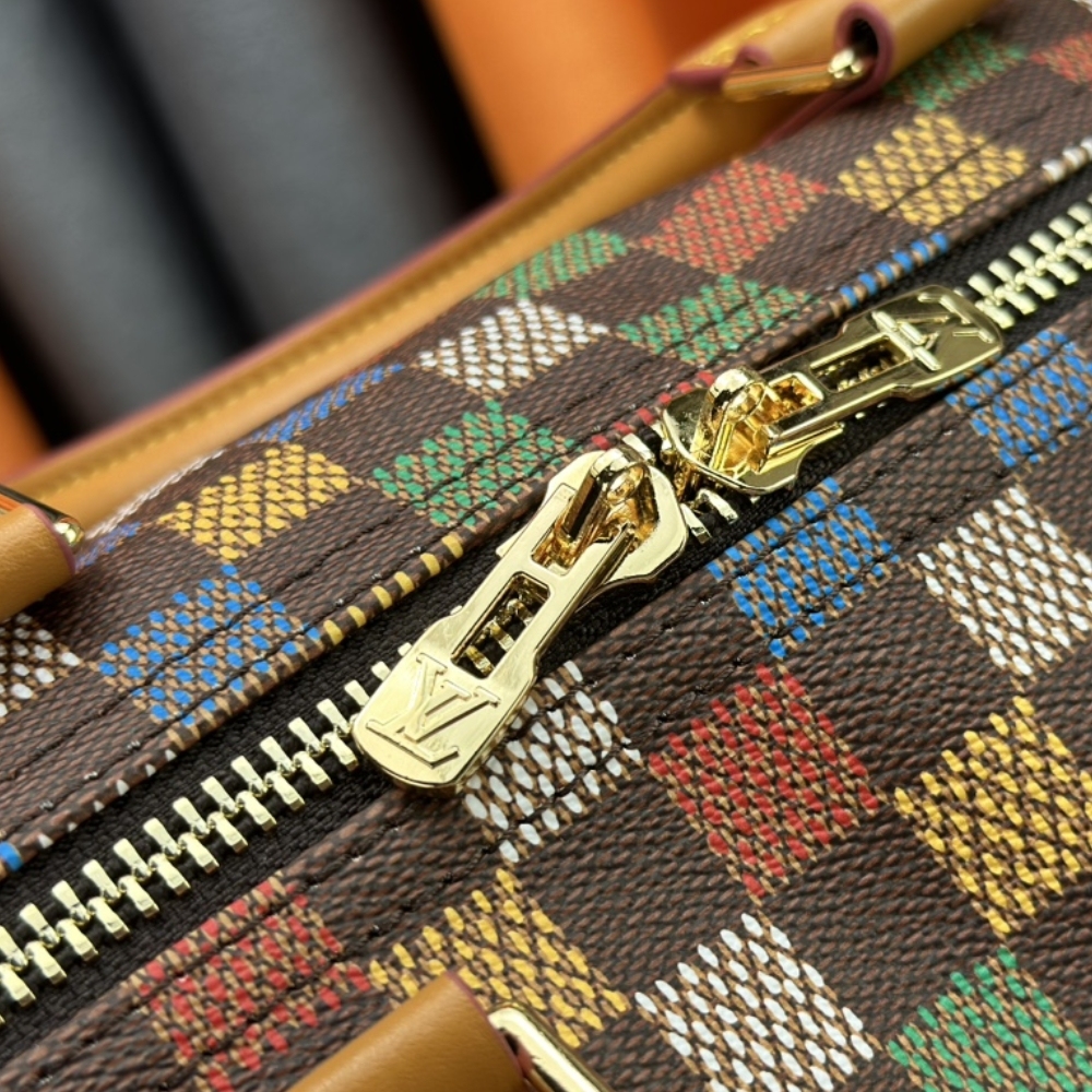 LV KEEPALL BANDOULIÈRE 50 LEATHER TRIM MUTICOLOR 50CM