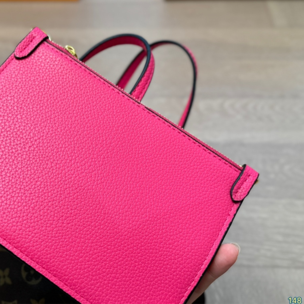 LV  NEVERFULL BANDOULIÈRE INSIDE OUT BB ROSE BROWN 20CM