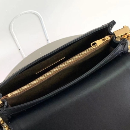 LV DAUPHINE SOFT MM CALFSKIN BLACK 24CM M25209