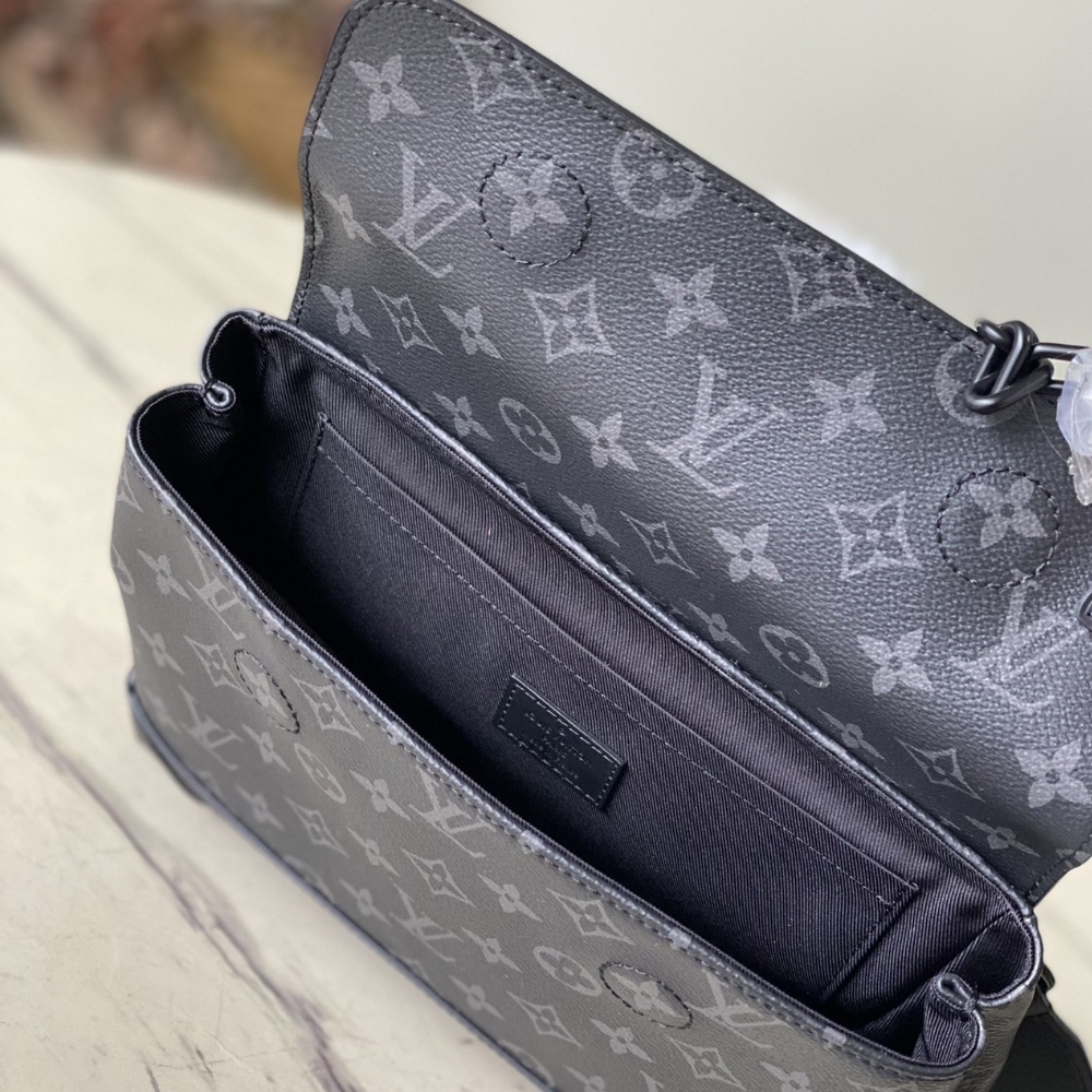 LV STEAMER PM MONOGRAM ECLIPSE CANVAS BLACK 25CM M46953