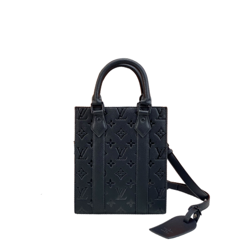 LV SAC PLAT MINI BLACK LEATHER 22CM M46453