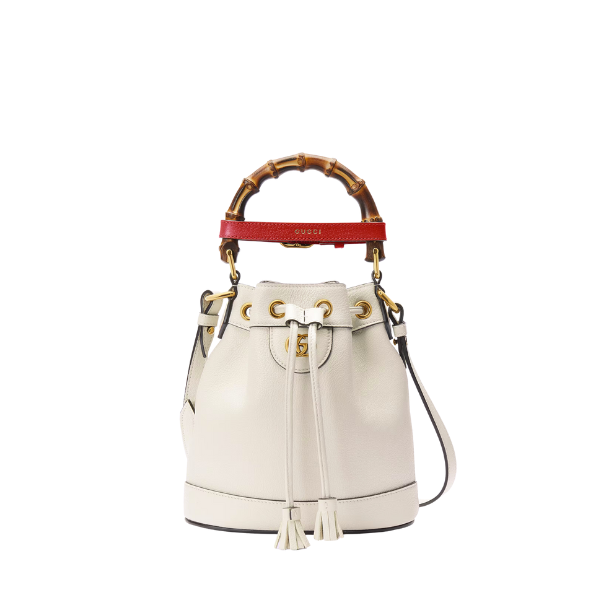 GG DIANA MINI BUCKET BAG WHITE 25CM 724667 UAAAY 9058