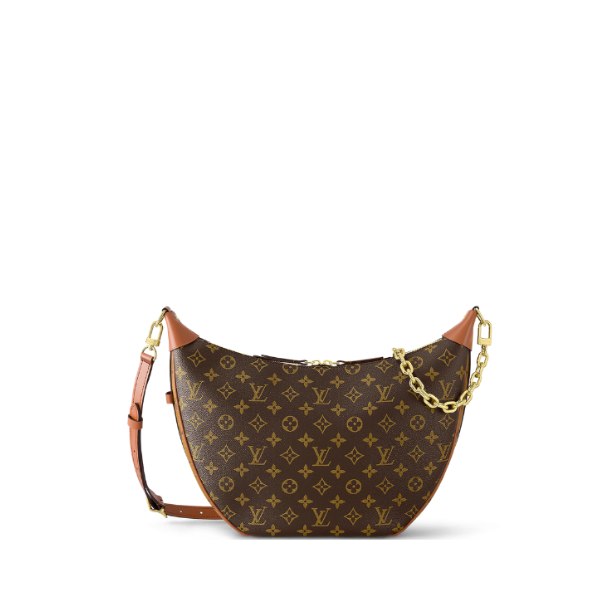 LV LOOP HOBO MONOGRAM CANVAS BROWN 35CM M46311