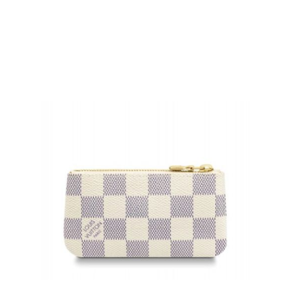 LV DAMIER AZUR COATED CANVA KEY POUCH 12CM N62658