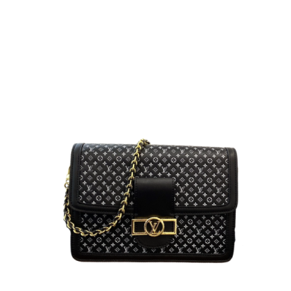 LV DAUPHINE MM 25CM BLACK AND WHITE MONOGRAM M45958