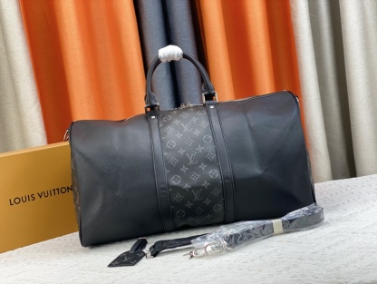 LV KEEPALL BANDOULIÈRE 50CM BLACK M59712