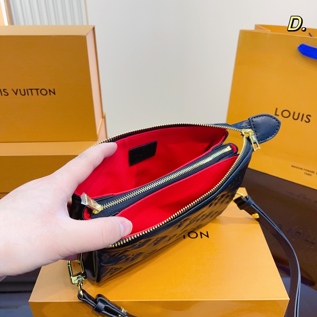 LV MONOGRAM PUFFY LAMBSKIN COUSSIN BB BLACK 21CM M59277