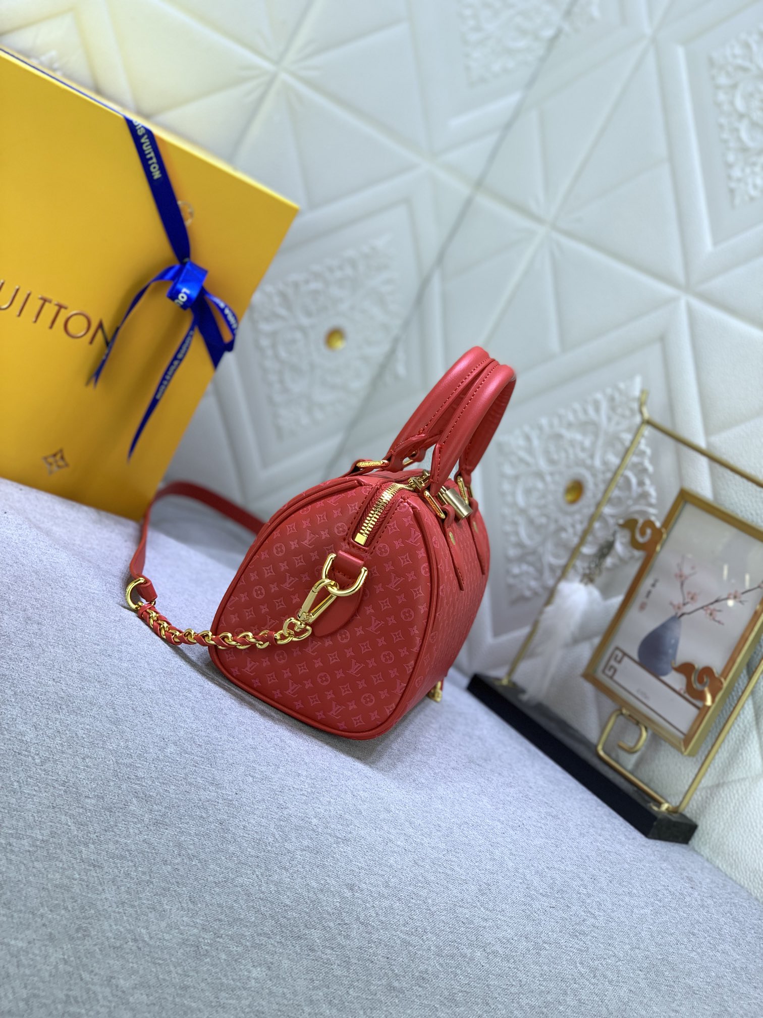 LV SPEEDY BANDOULIÈRE 20 RED M22286
