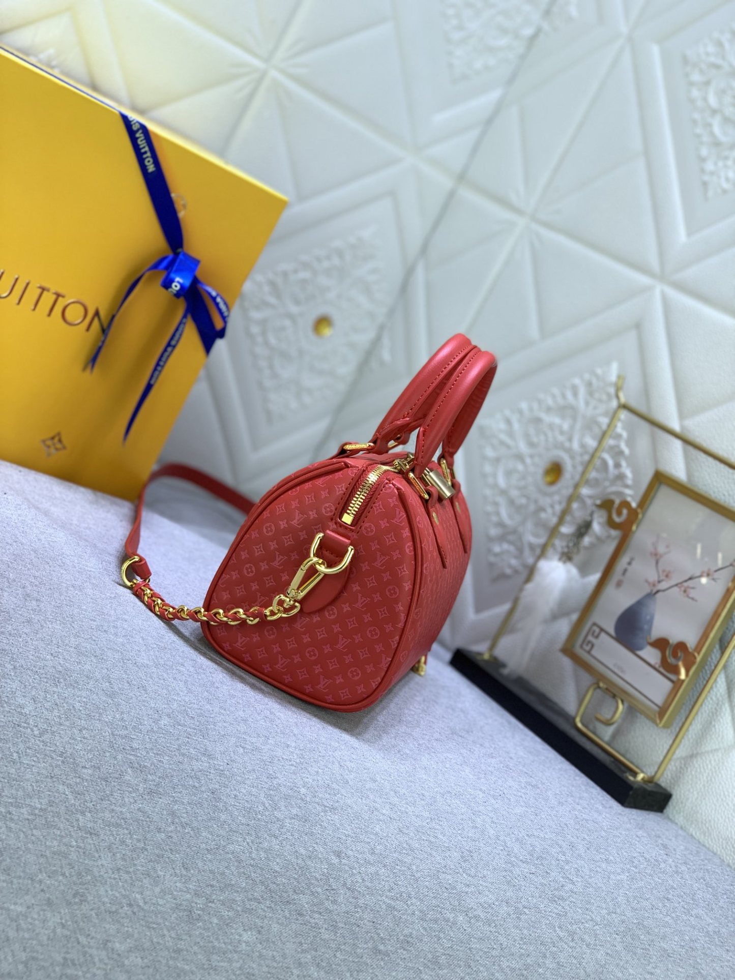 LV SPEEDY BANDOULIÈRE 20 RED M22286