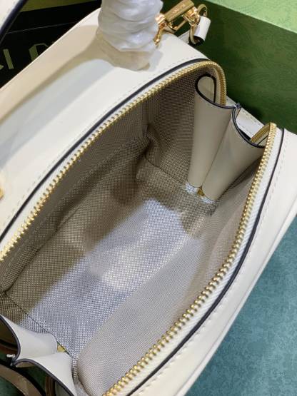 GG BLONDIE TOP HANDLE BAG WHITE 20CM 744434 1IV0G 9022