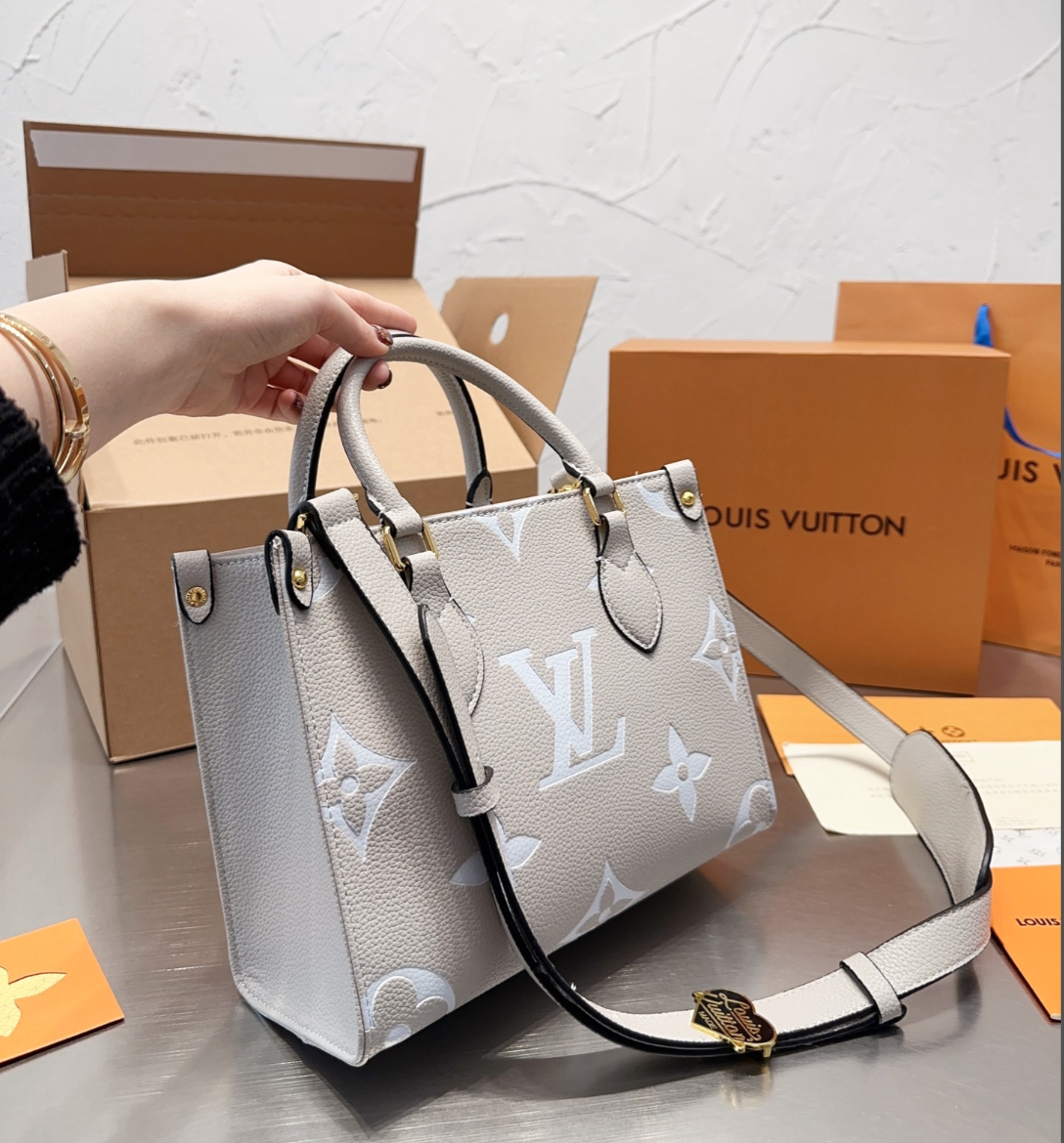 LV EMPREINTE ONTHEGO PM GREY 25CM M45654