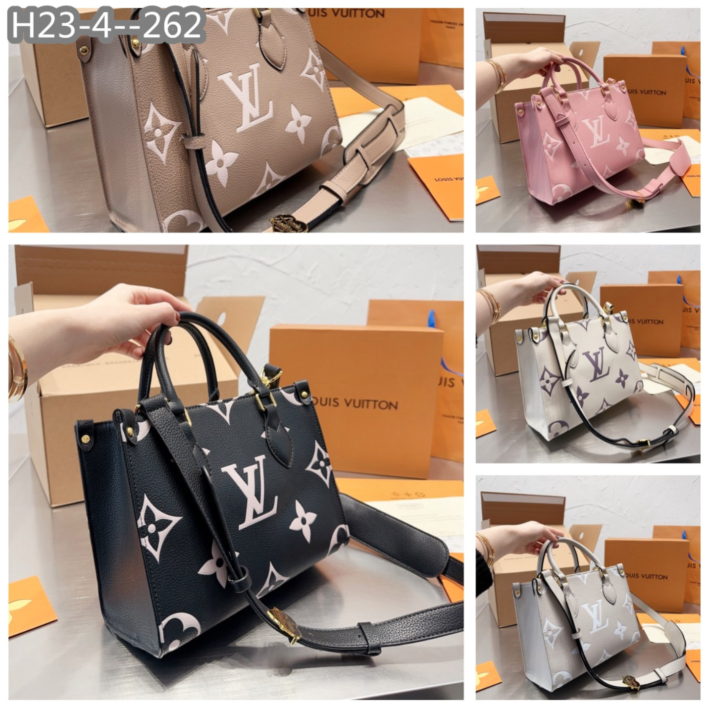 LV EMPREINTE ONTHEGO PM GREY 25CM M45654