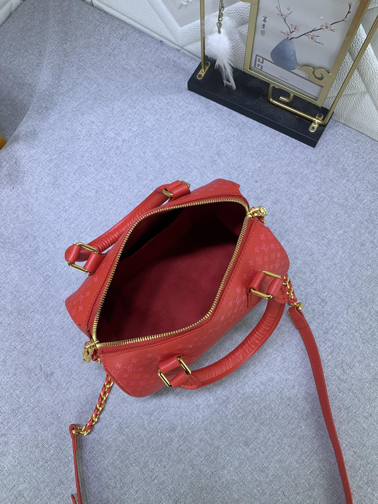 LV SPEEDY BANDOULIÈRE 20 RED M22286