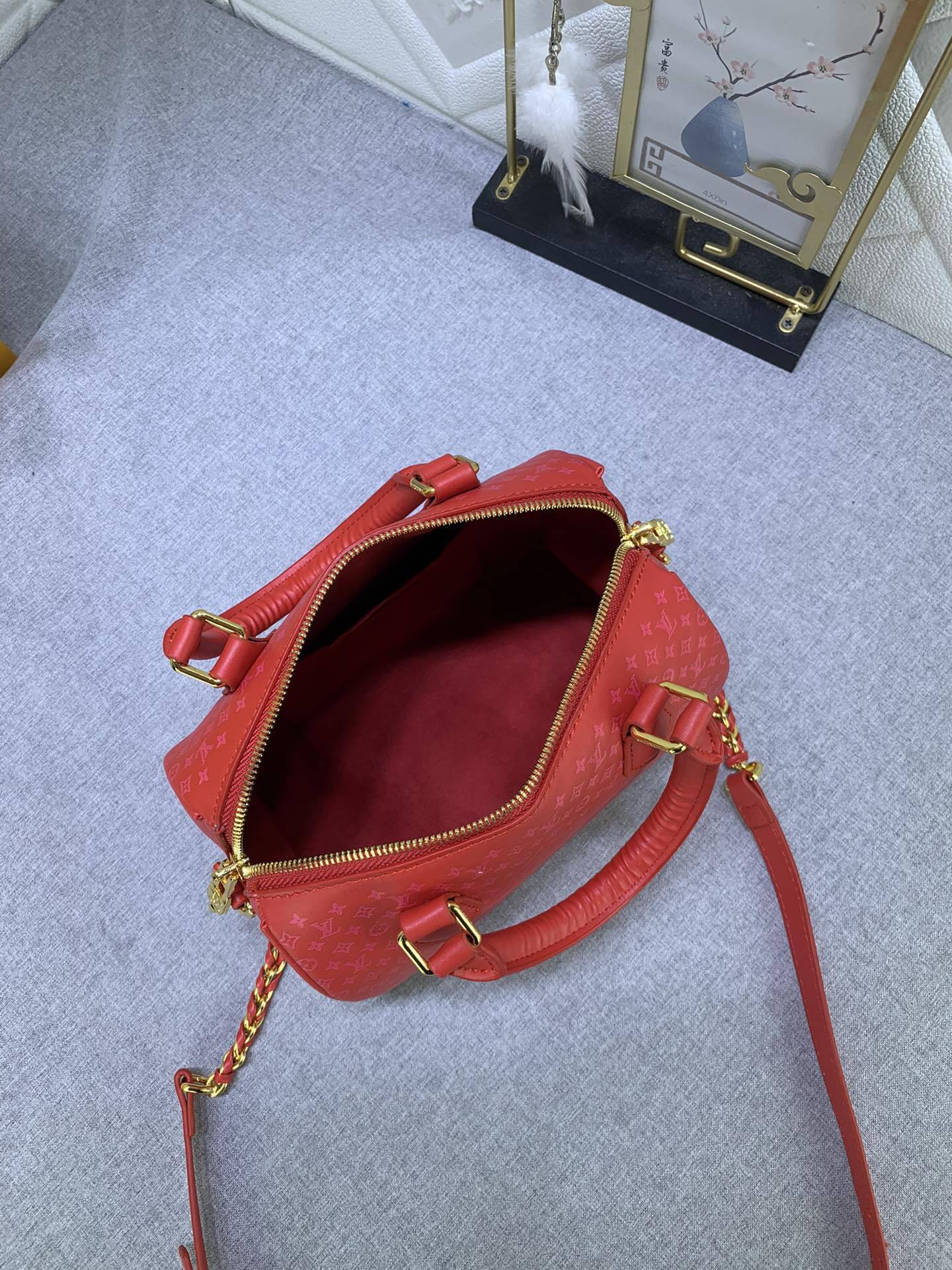 LV SPEEDY BANDOULIÈRE 20 RED M22286