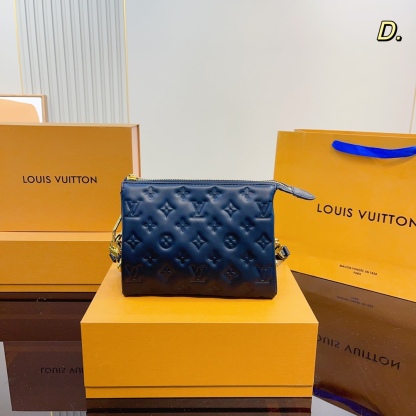 LV MONOGRAM PUFFY LAMBSKIN COUSSIN BB BLACK 21CM M59277