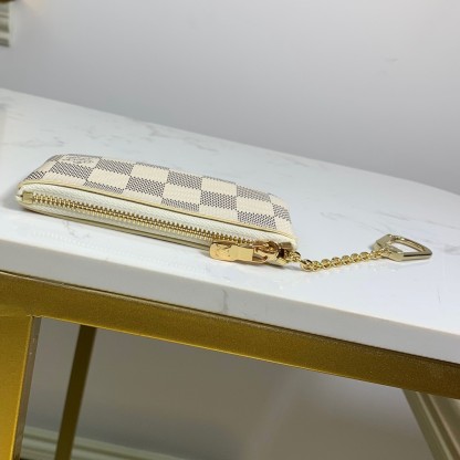 LV DAMIER AZUR COATED CANVA KEY POUCH 12CM N62658