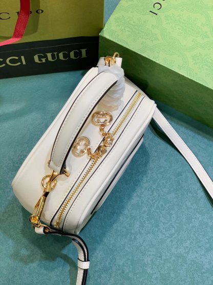 GG BLONDIE TOP HANDLE BAG WHITE 20CM 744434 1IV0G 9022