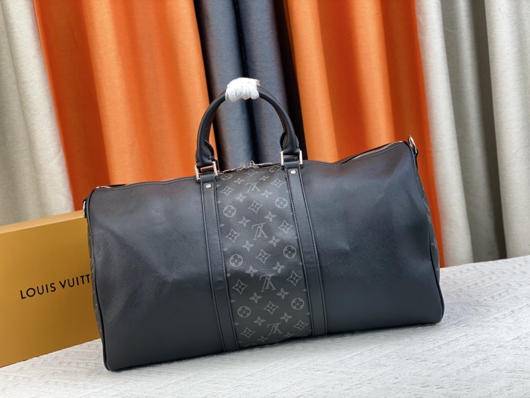 LV KEEPALL BANDOULIÈRE 50CM BLACK M59712