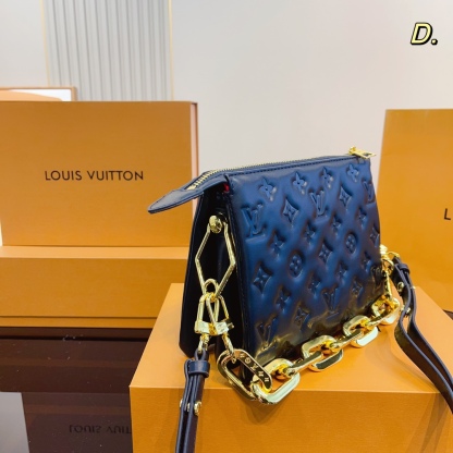 LV MONOGRAM PUFFY LAMBSKIN COUSSIN BB BLACK 21CM M59277