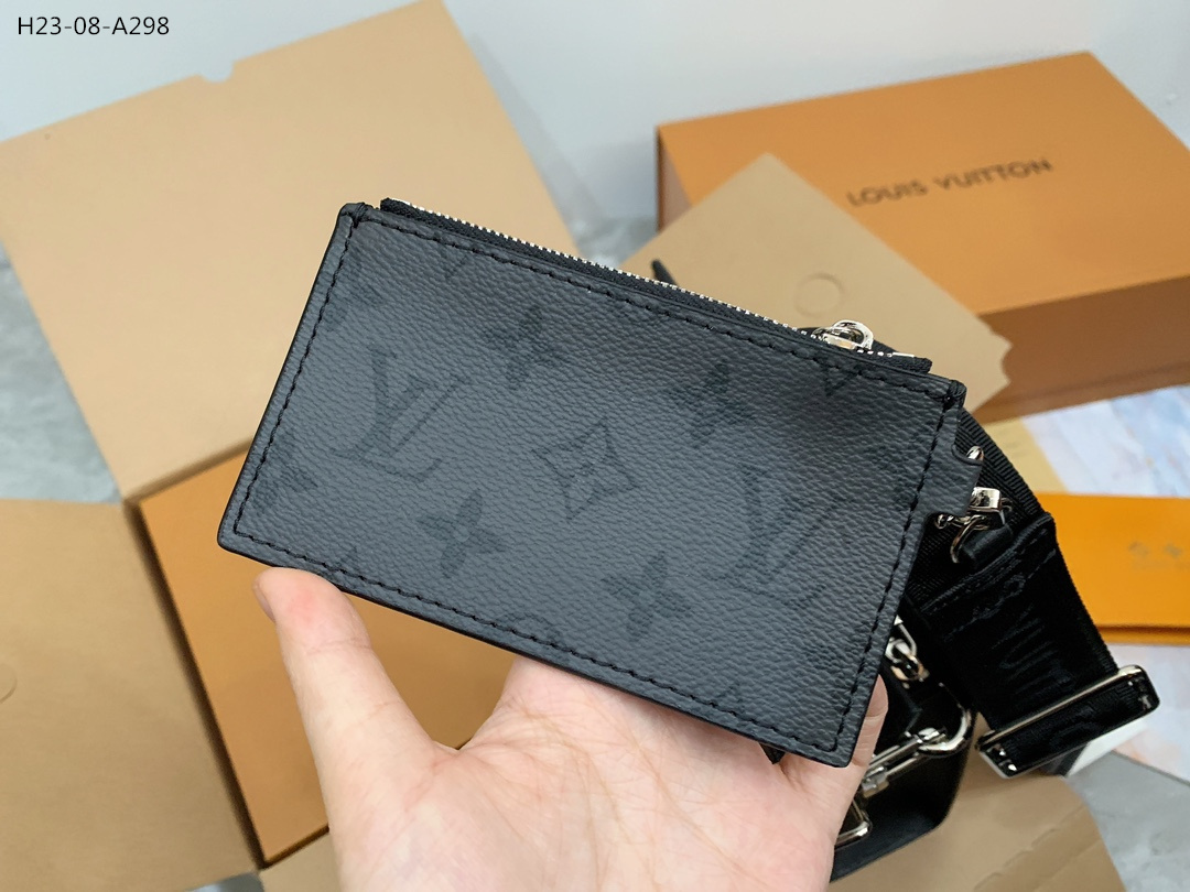 LV GASTON BAG BLACK 22CM M81124