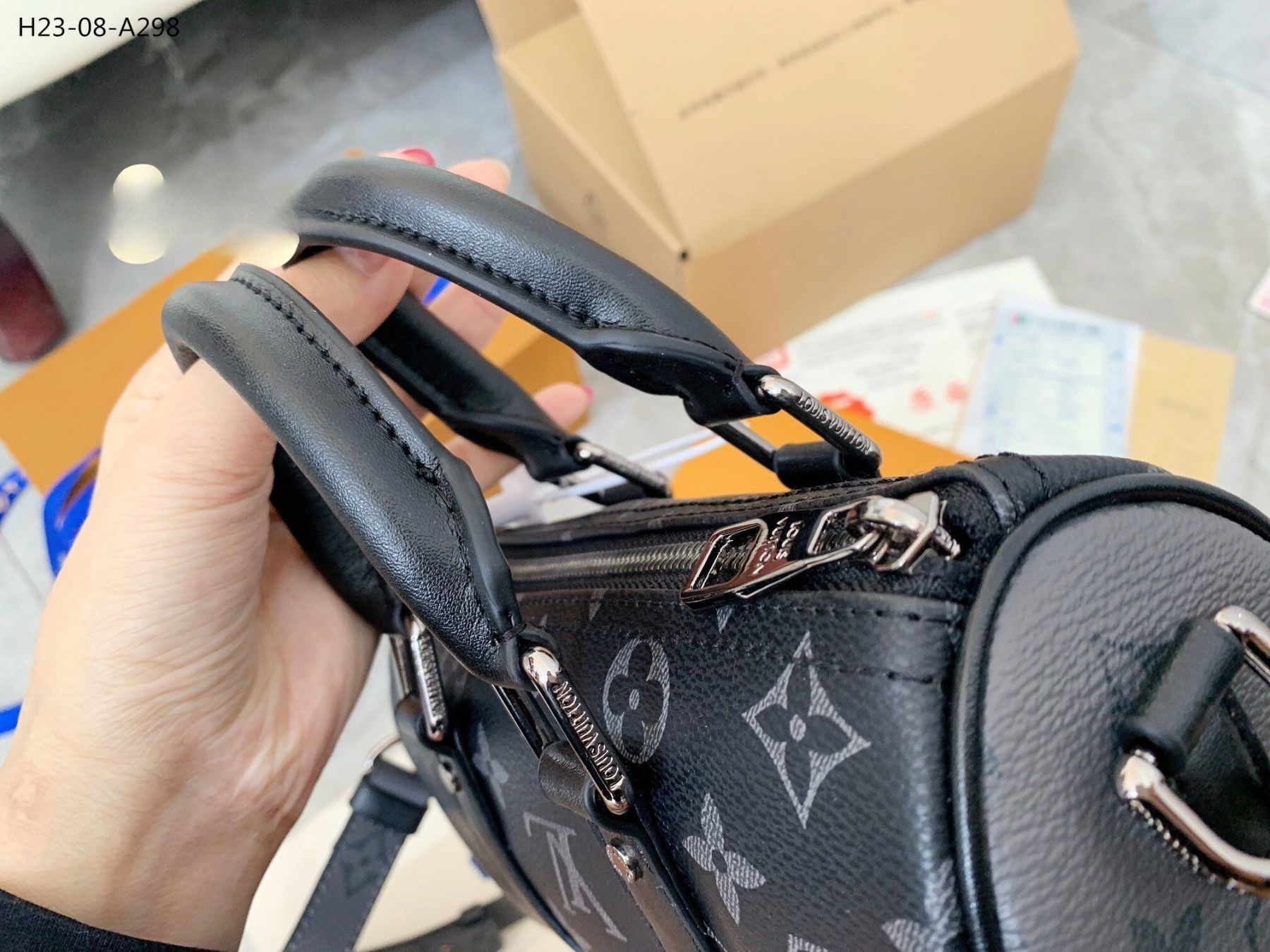 LV KEEPALL XS MONOGRAM ECLIPSE REVERSE BLACK 20CM M45947