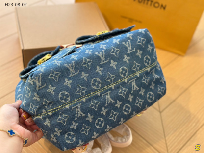 LV MONOGRAM DENIM SACK ADD GM BACKPACK RUCKSACK BLUE 30CM M95056