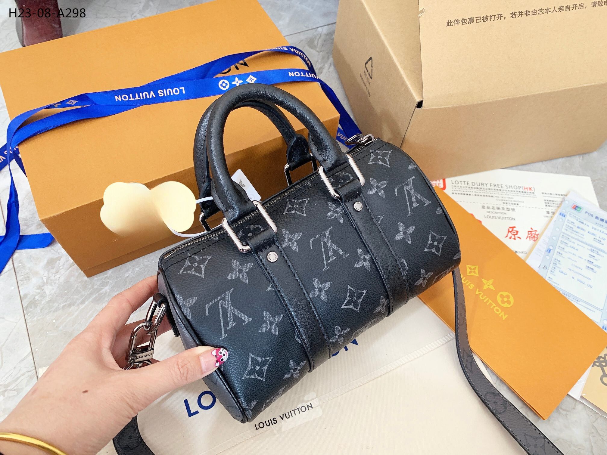 LV KEEPALL XS MONOGRAM ECLIPSE REVERSE BLACK 20CM M45947