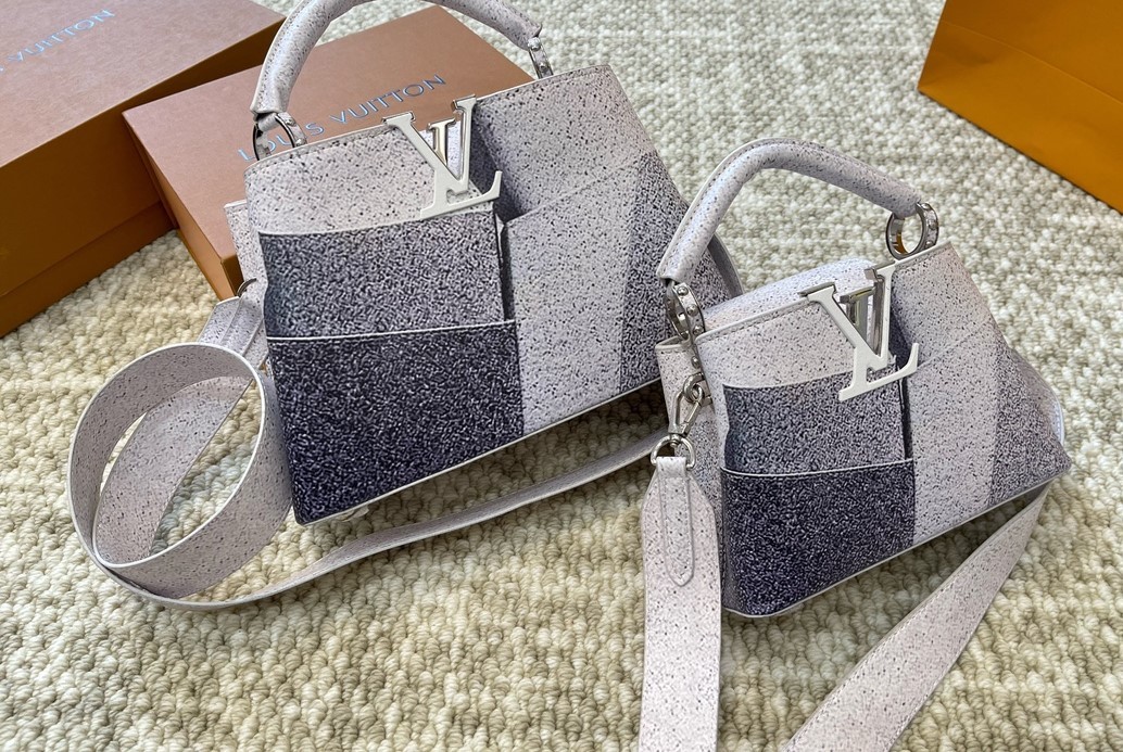 LV X FRANK GEHRY CAPUCINES MM CONCRETE POCKETS 20CM