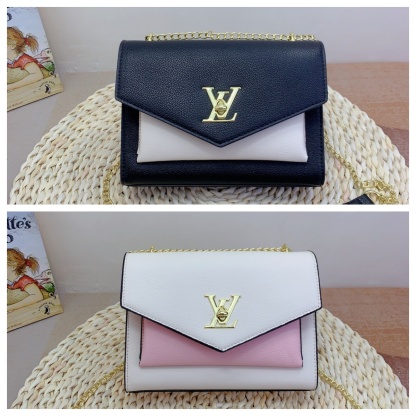 LV MYLOCKME SATCHEL CHAIN BAG ROSE TRIANON 23CM M22190
