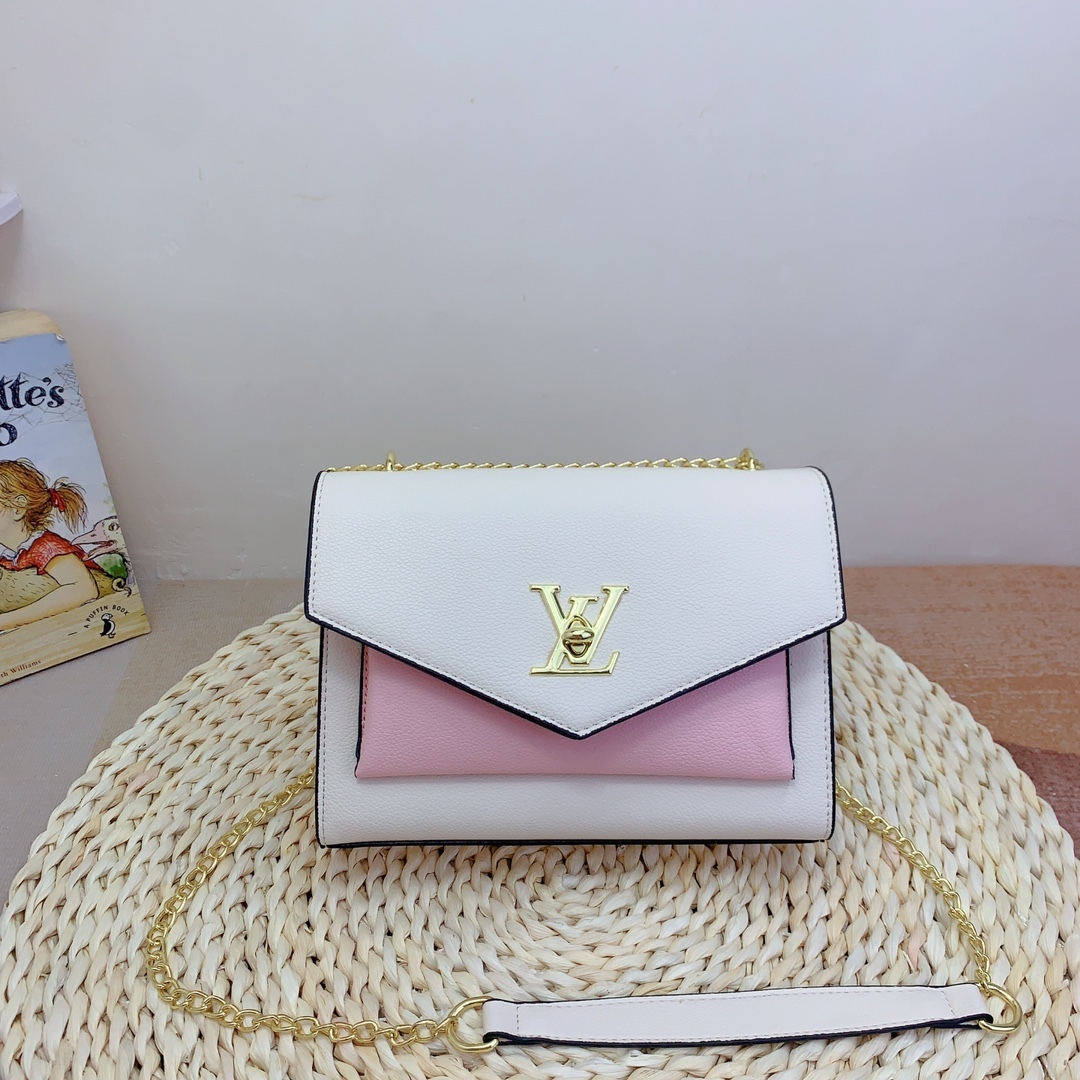 LV MYLOCKME SATCHEL CHAIN BAG ROSE TRIANON 23CM M22190