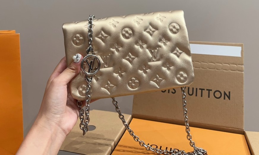 LV POCHETTE COUSSIN BAG GOLD 19CM M80999