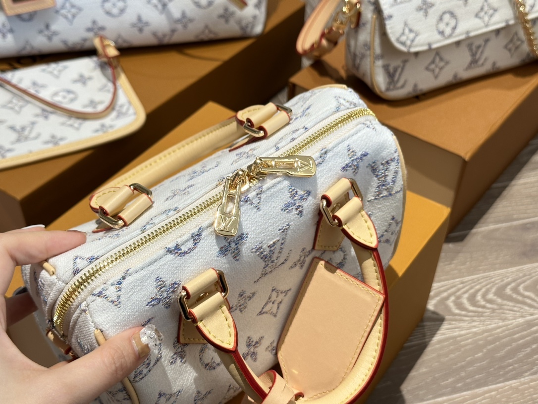 LV SPEEDY BANDOULIÈRE 20 MULTICOLOR BEIGE 20CM M24709