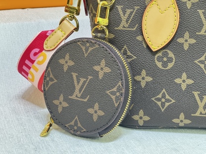 LV NEVERFULL BB PINK PEONY 24CM M46786