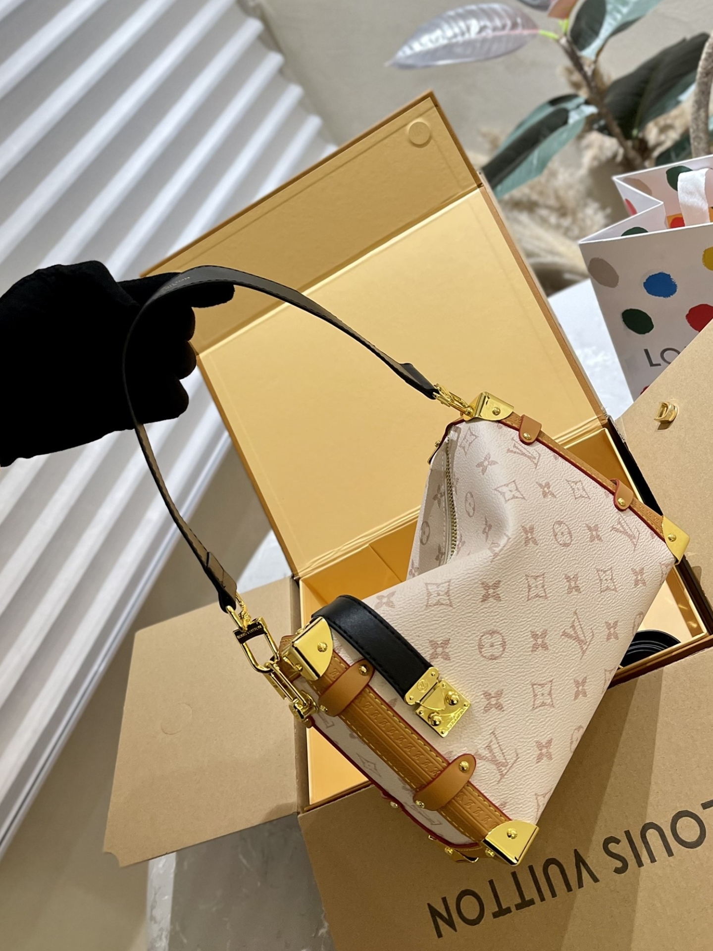 LV SIDE TRUNK MM OTHER MONOGRAM CANVAS 24CM M46907