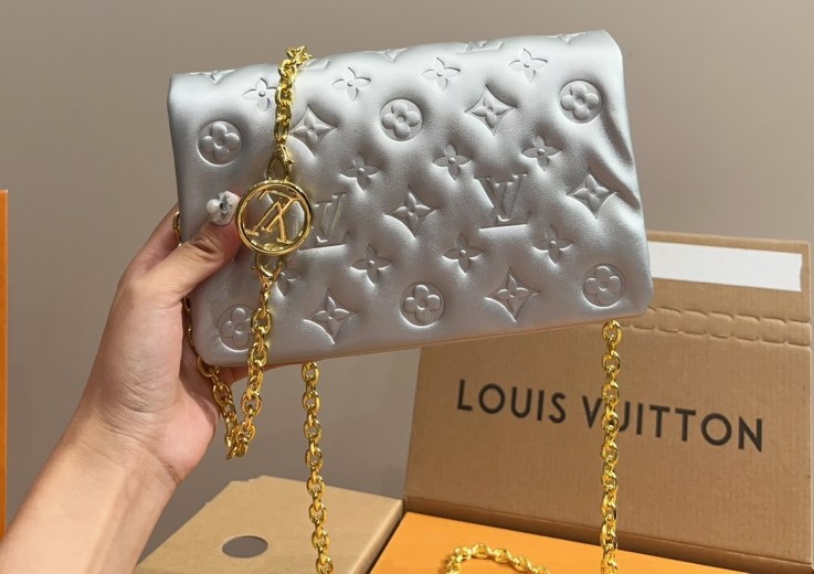 LV POCHETTE COUSSIN BAG SILVER 19CM M82017