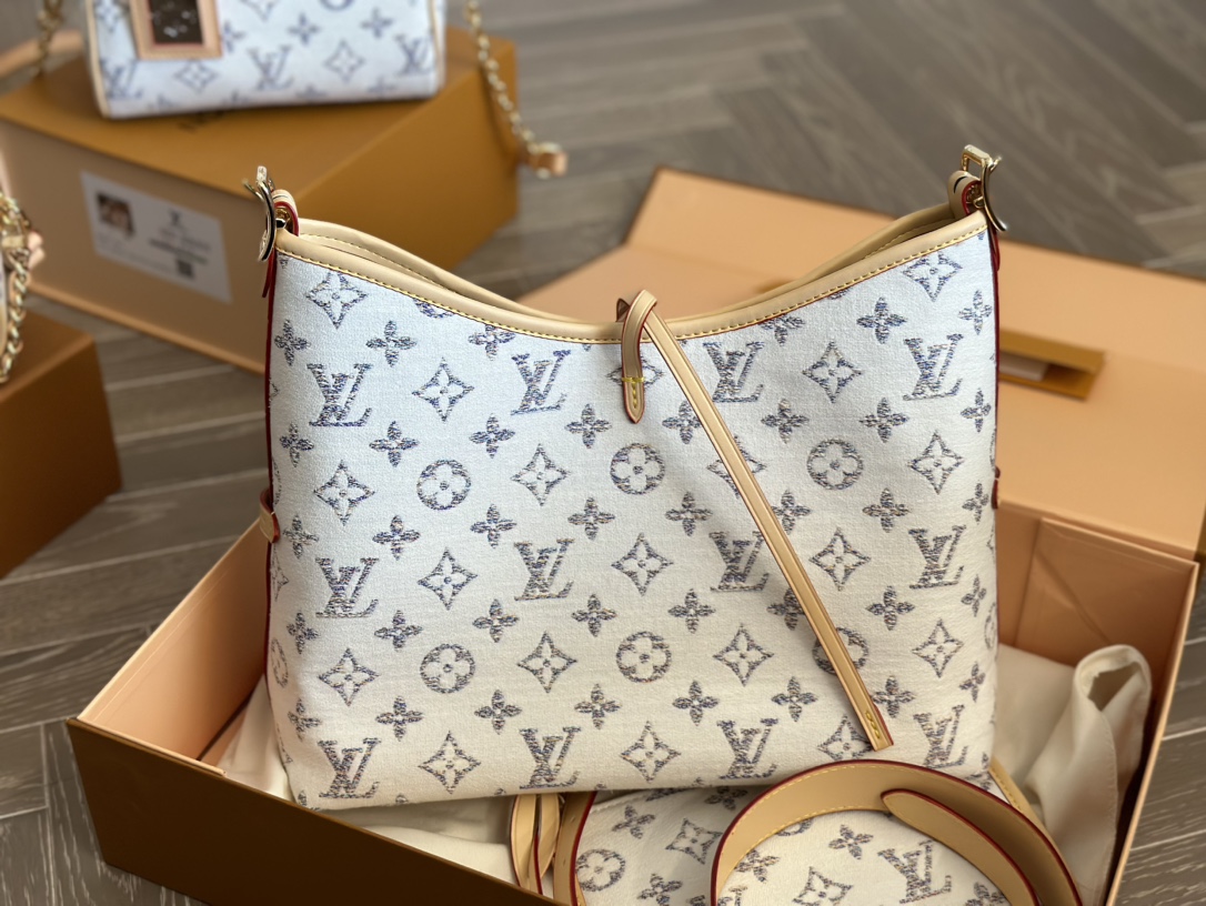 LV CARRYALL PM MULTICOLOR BEIGE 29CM M24707