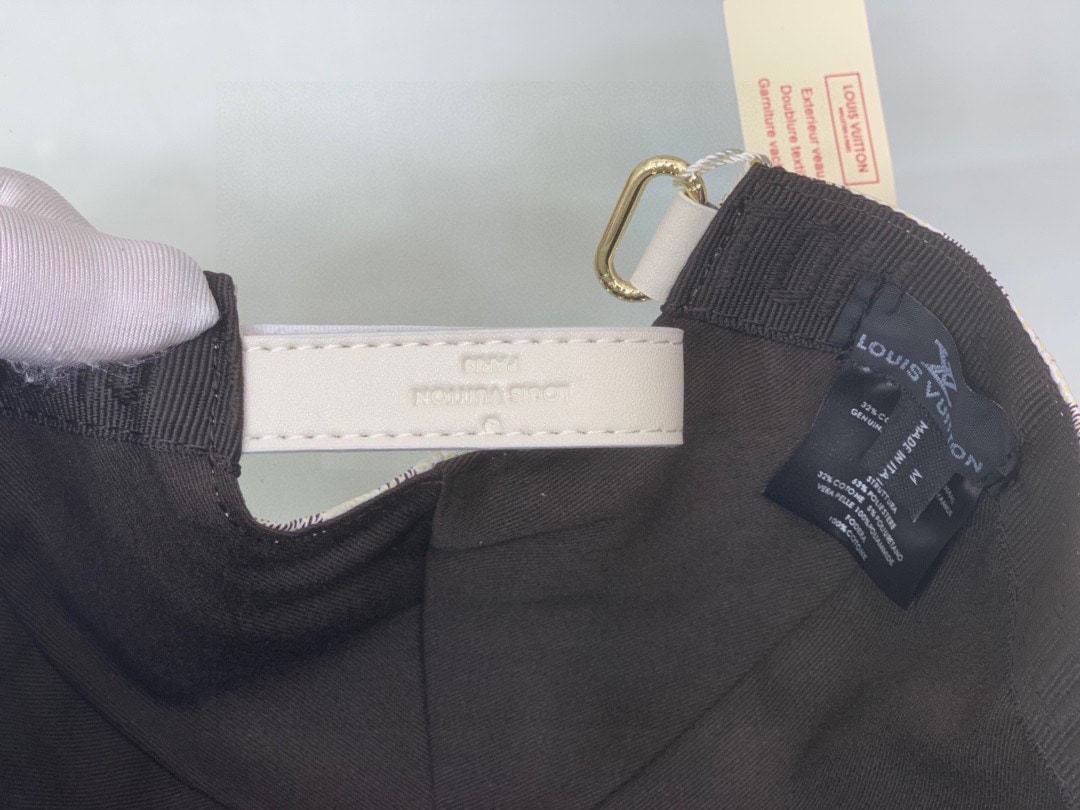 LV DAMIER AZUR COATED CANVAS CAP WHITE