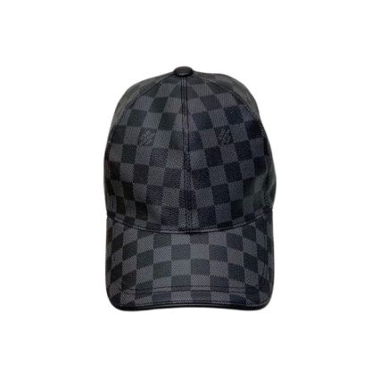 LV DAMIER AZUR COATED CANVAS CAP BLACK