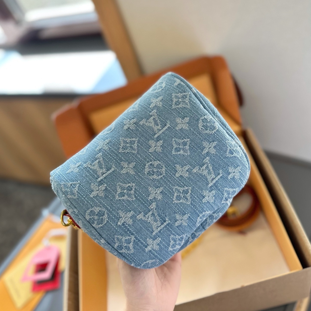 LV MINI BUMBAG MONOGRAM DENIM SKY BLUE 18CM M83353
