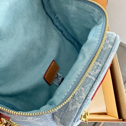 LV MINI BUMBAG MONOGRAM DENIM SKY BLUE 18CM M83353