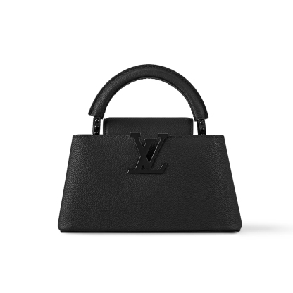 LV CAPUCINES EAST WEST MINI OPTIC BLACK 19CM M23955