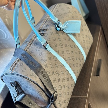 LUV 45CM M11481 KEEPALL BANDOULIÈRE 45 CANVAS TURQUOISE MONOGRAM ECLIPSE REVERSE COATED