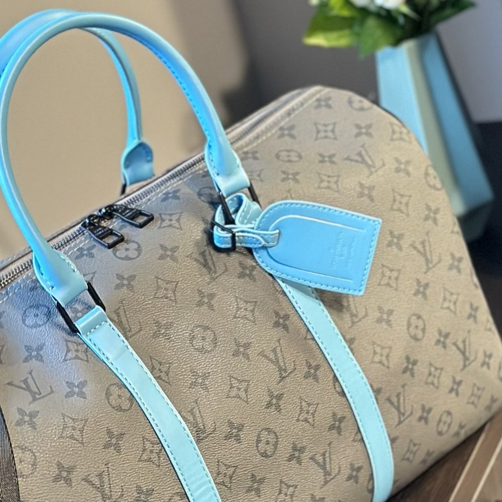 LUV 45CM M11481 KEEPALL BANDOULIÈRE 45 CANVAS TURQUOISE MONOGRAM ECLIPSE REVERSE COATED